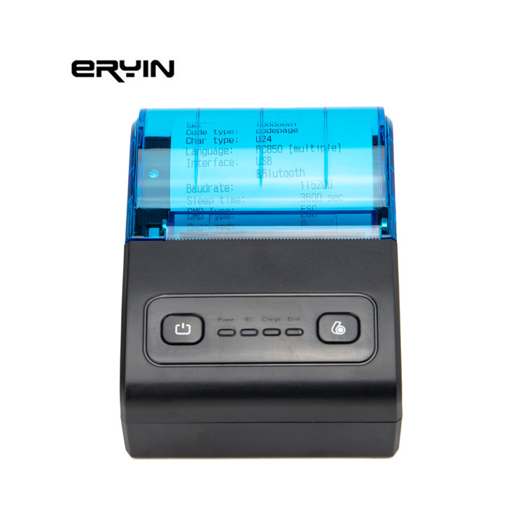 Eryin 2 inch 58mm Mini Android Pos Printer Portable Printer BT Thermal Line Receipt Printer