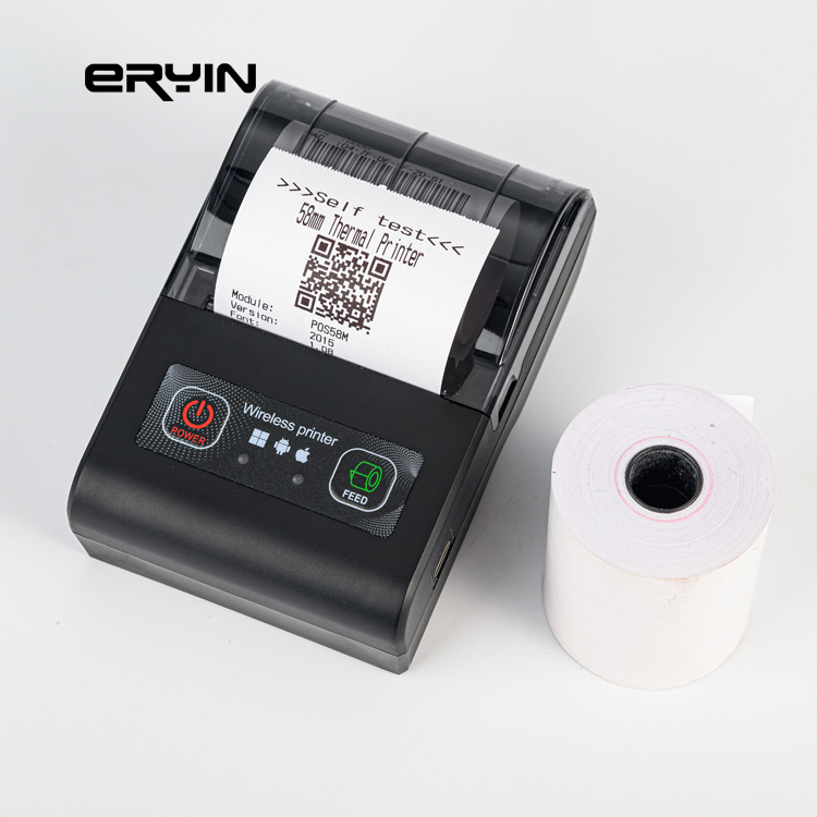 58mm Bar Code Thermal Portable Pos Bill Receipt Printer, Blue tooth Printer Connect Portable Pos Machine With Computer Receipt