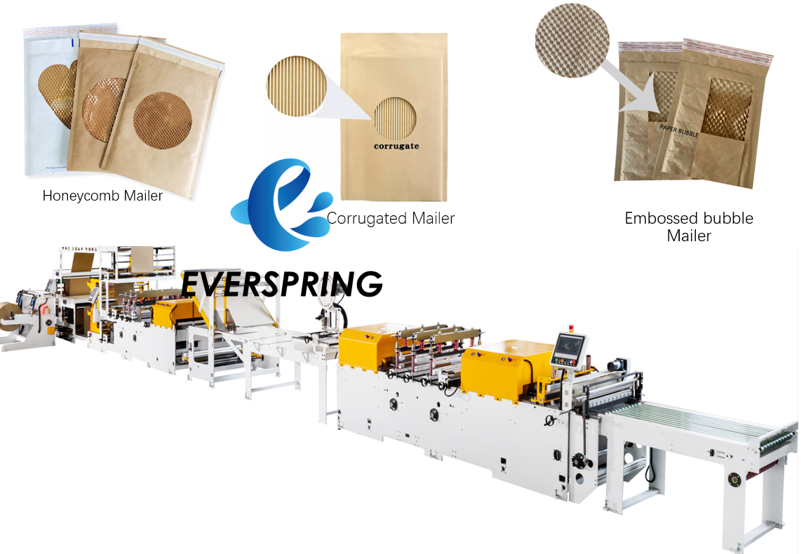 High speed Kraft honeycomb paper mailer envelope bag machine conversation production line for post