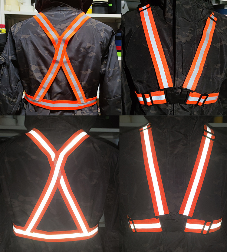 High Visibility Safety reflective belt Fluorescent Yellow Cheap Reflective Vest Running Vest