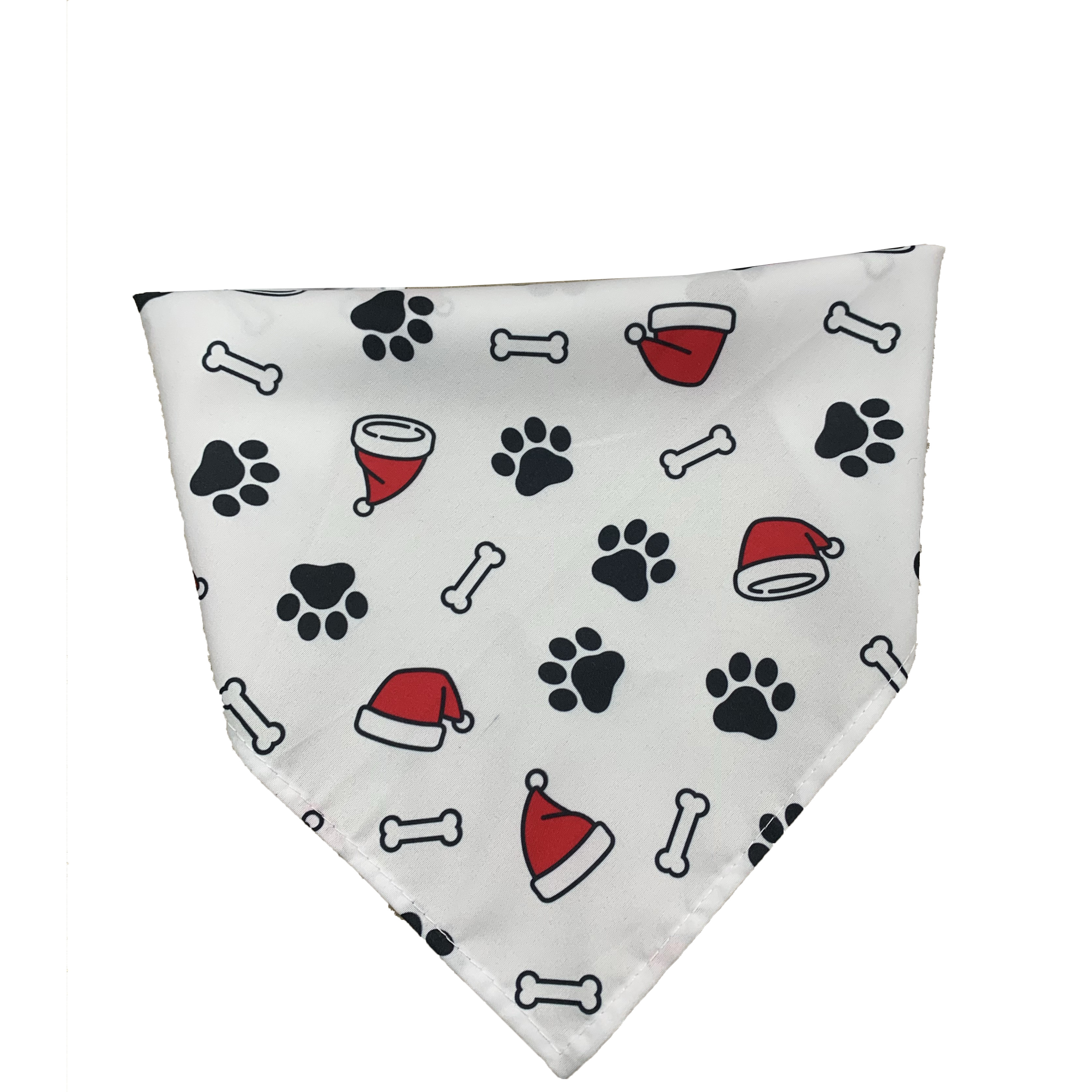 Christmas Dog Triangle Bandanas Pet Plaid Bibs Washable Santa Claus Bandanas