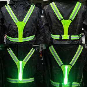 USB Rechargeable High Visibility Gear LED Reflective Vest with Adjustable Waist/Shoulder for Outdoors