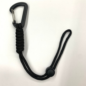 adjustable short Round Rope Hand wrist strap lanyard for water bottle flashlight