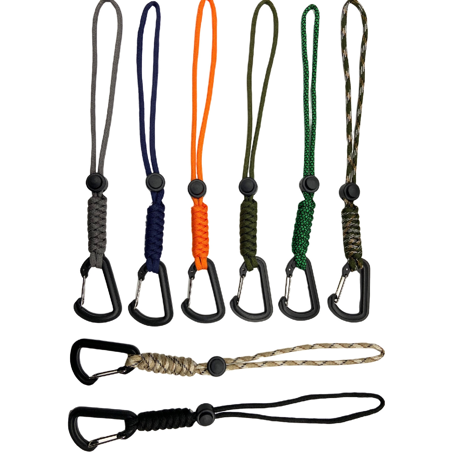 Paracord Lanyard Wrist Strap With Carabiner For Flashlight Cellphone Keys Prevent Lost Sling