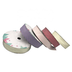 high quality imported materials jacquard ribbon two colors double faced twill bias ribbon