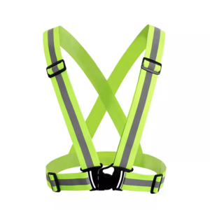 Customizable Logo One size High Visibility Reflective Vest Strap Adjustable Safety Vest for Outdoor 2pcs