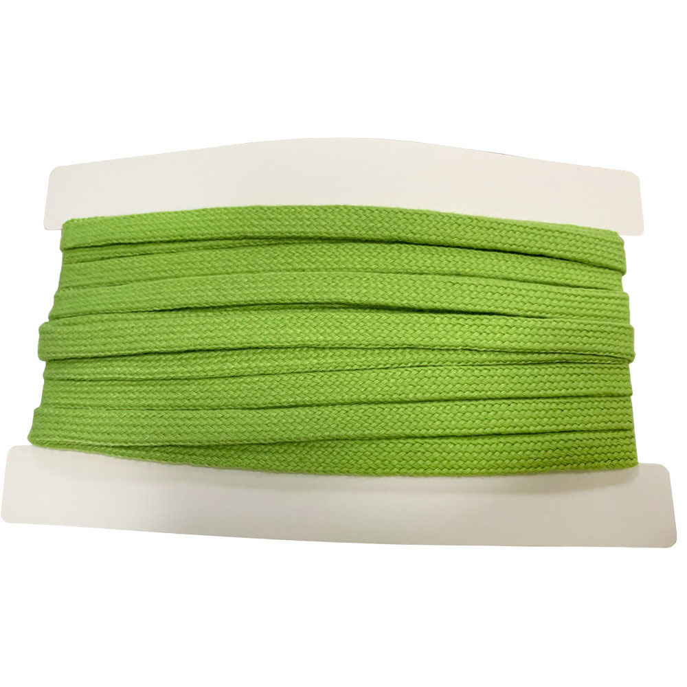 Flat Cotton Draw Cord 3/8'' Width Braid Rope 3Meters /Card