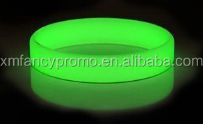 Custom Logo Silicone Luminous Bracelet Glow In Dark Wristbands