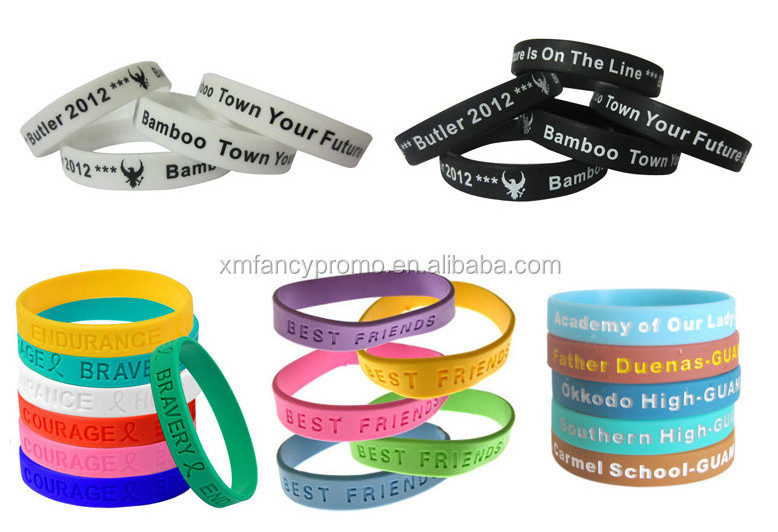 Bulk Cheap Silicone Wristband Custom Logo Fres Silicone Bracelet For Promotion Gift