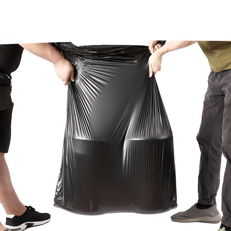 Strong tall kitchen trash bags black plastic bag large hotel property sanitation kitchen household garbage bag