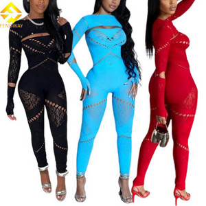 Jacket Jumpsuit Sexy Mesh Stocking Lingerie Women See Through With Holes Full Sleeve Backless One Piece Jumpsuit