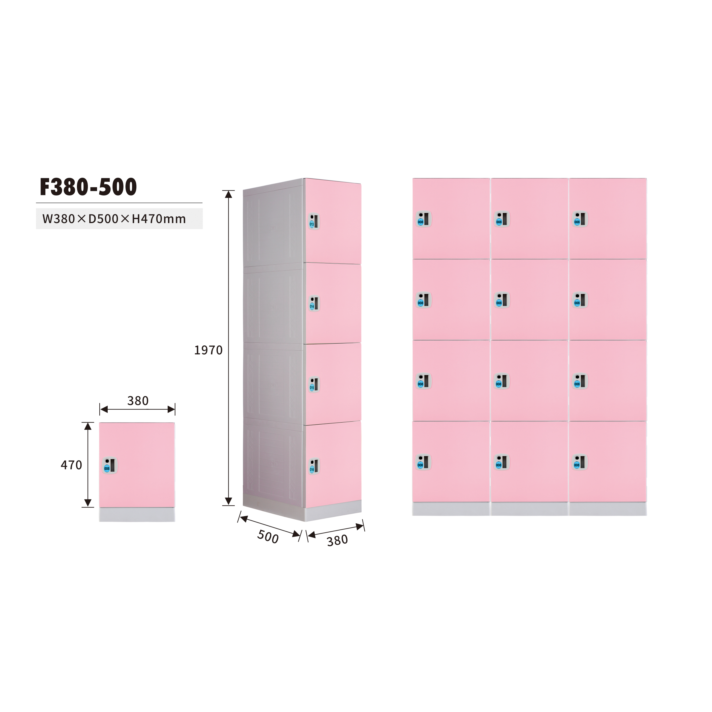 pink wardrobe bluetooth parcel coin operated lockers school supermarket for keys ABS lockers plastic locker lock smart