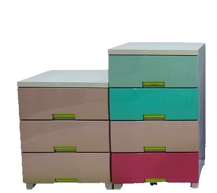 Home Living Room Entryway 2/3/4/5 Tier ABS Plastic Storage Cabinets with Drawers Bedside Lockers for Efficient Organization