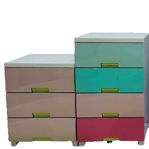 Home Living Room Entryway 2/3/4/5 Tier ABS Plastic Storage Cabinets with Drawers Bedside Lockers for Efficient Organization