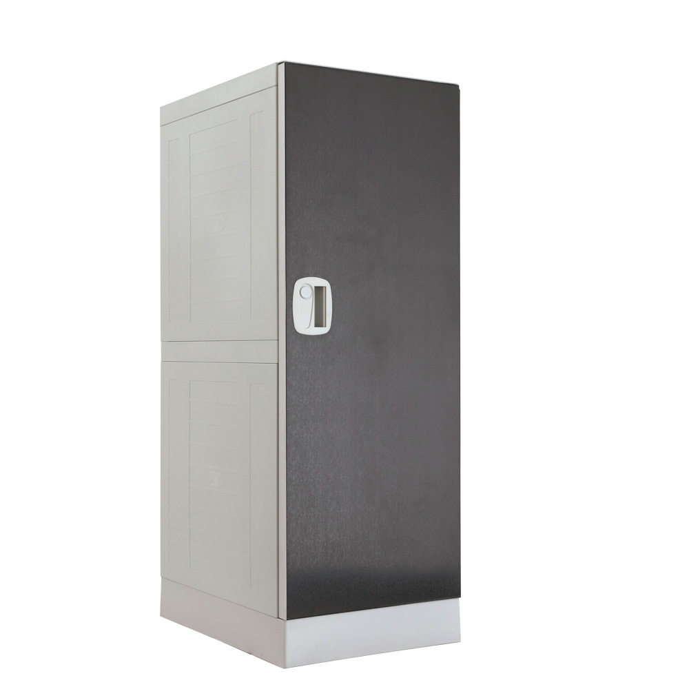 Textured plastic panel assembleable healthy sturdy plastic cabinets Fingerprint Lock Locker for School Library Gym