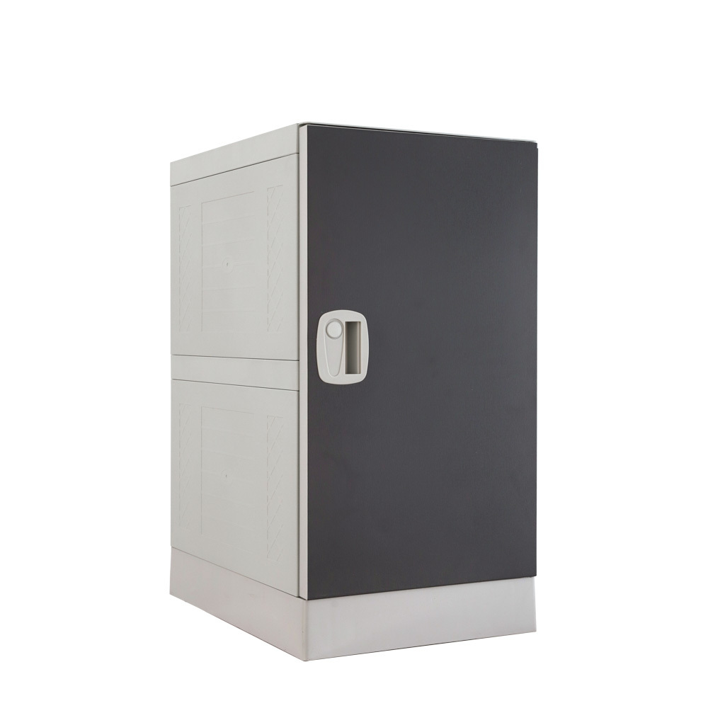 Textured plastic panel assembleable healthy sturdy plastic cabinets Fingerprint Lock Locker for School Library Gym