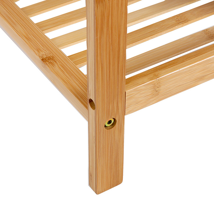 Two Tier Stackable Entry Way Bamboo Shoes Rack