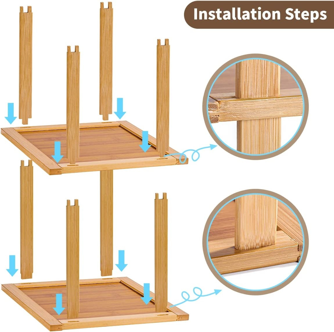 6 Tier Bamboo Shoes Cabinet Bamboo Vertical Shoe Rack 6 Tier Narrow Free Standing Shoe Rack Organizer for Unit Entryway Hallway