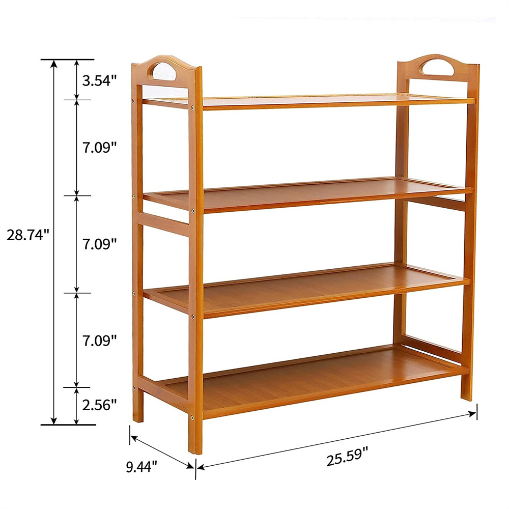 Household Simple Shoe Storage Rack Bamboo Rack Household Shoe Cabinet Free Standing Bamboo Shoe Shelf Rack