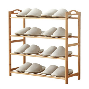 Customized Multifunctional Home Door Shoe Cabinet Solid Bamboo Shoe Shelf Simple Shelf Bamboo Rack