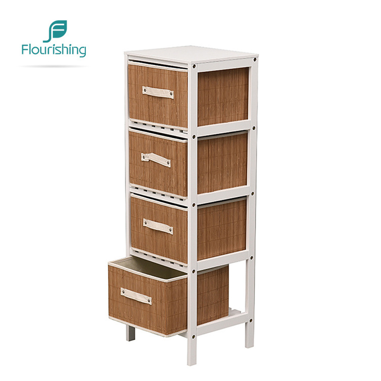 Household Storage Shelves Furniture MDF Drawer Cabinet With 4 Drawers