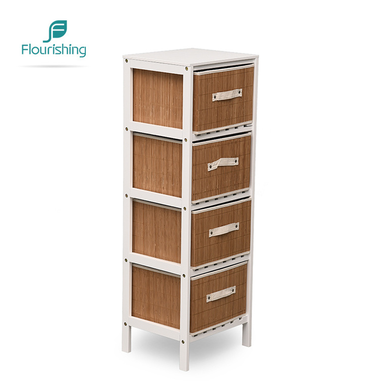 Household Storage Shelves Furniture MDF Drawer Cabinet With 4 Drawers