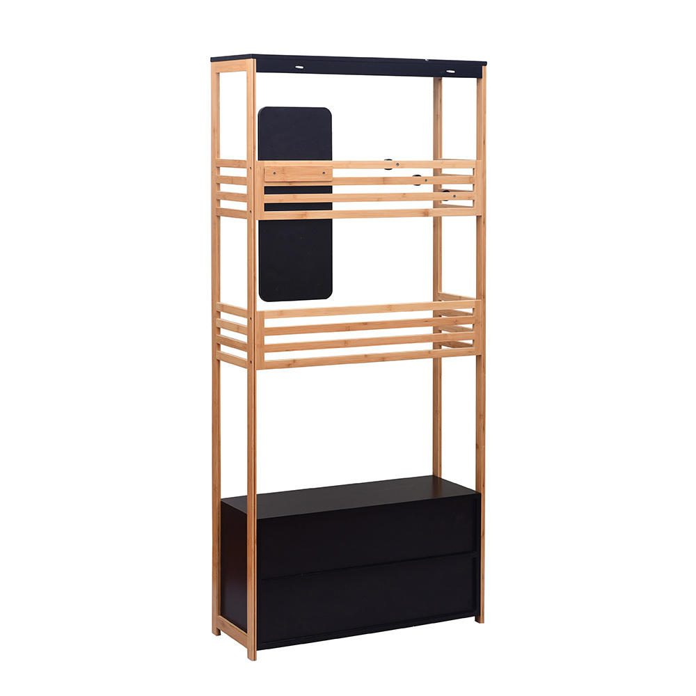 Mobile Tidy Clothes Coat Garment Hanging Rail Rack Storage Stand Castors with Shoe Shelf Rack