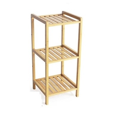 Custom Multi Layer Bathroom Shelf Cabinet for Household Bamboo Bathroom Storage Shelf Bamboo Vertical Shelves