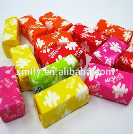 individual package milk and fruits flavor soft wholesale candy