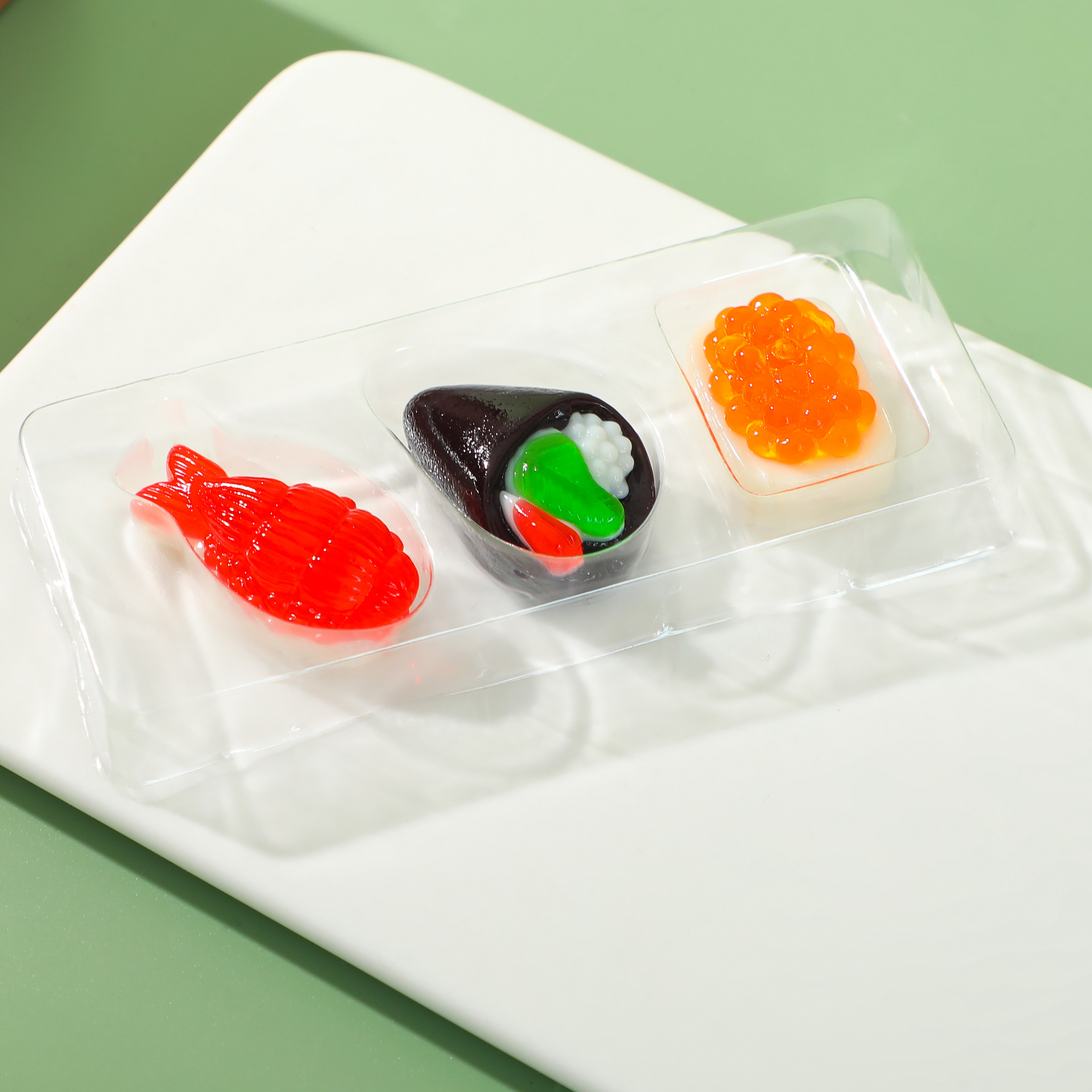 Halal fruit flavored sushi gummy OEM candy 2023 baby boy exotic snacks japanese candy maker