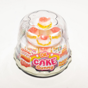 Wholesale 4D HALAL Party Dessert Birthday Cake Shaped Soft Gummy Candy