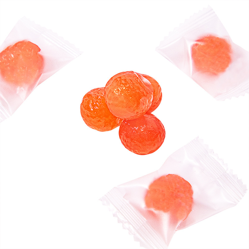 Halal Strawberry Flavor Small Round Gummy Candy Plastic Bag For Gummy Candy