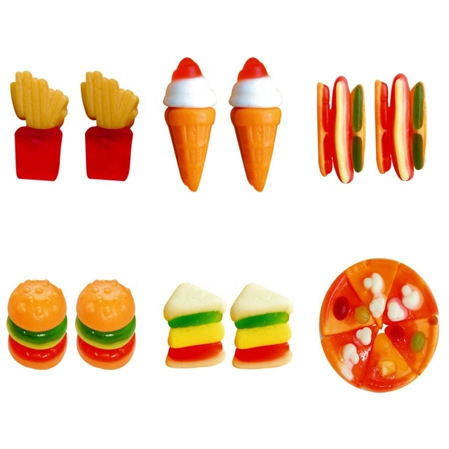 Fast Foods Series Pizza / Burger / Sandwich / Ice Cream / Hotdog Shaped Halal Gummy Candy