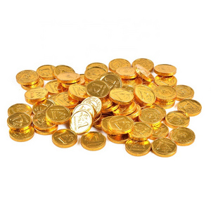 wholesale tasty chocolate snack in bulk halal sweet compound chocolate gold coins for sale