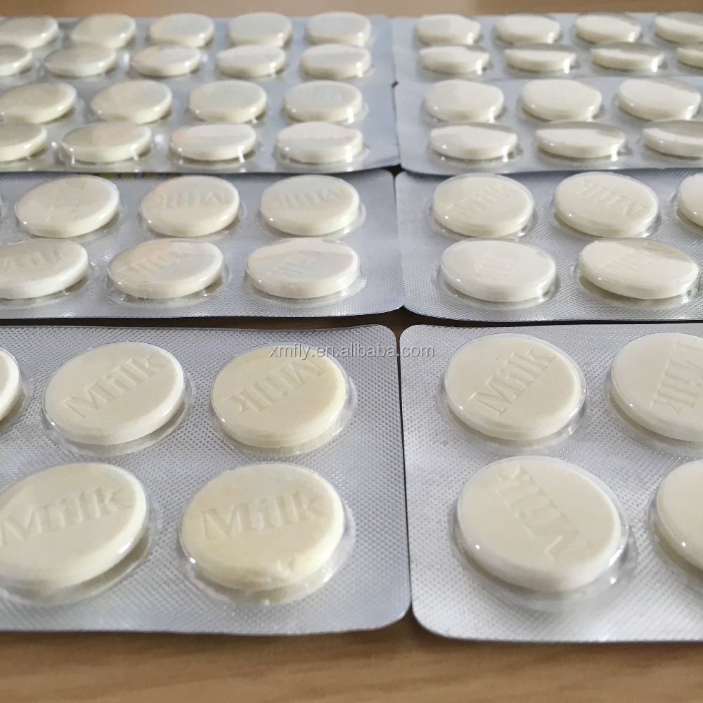 Wholesale Dry Milk Candy Tablet , Compressed Milk Tablet Candy