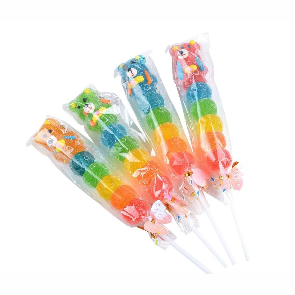 Halal pectin soft jelly pop candy lollipops