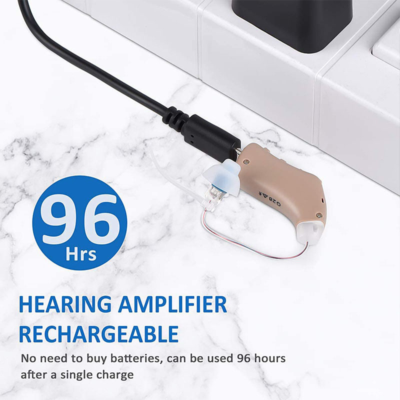 Multi-Channels Digital Rechargeable BTE Hearing Aid Invisible Receiver in Canal RIC Hearing Aids With Open Fit