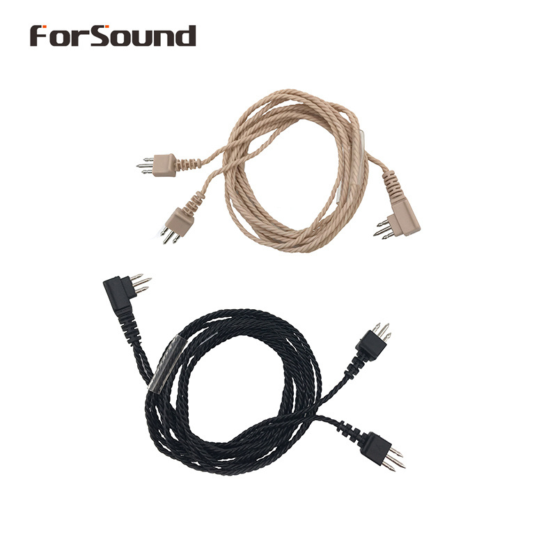 Beige 3 Pin Y Cord for AXON Super Power Pocket Hearing Aid