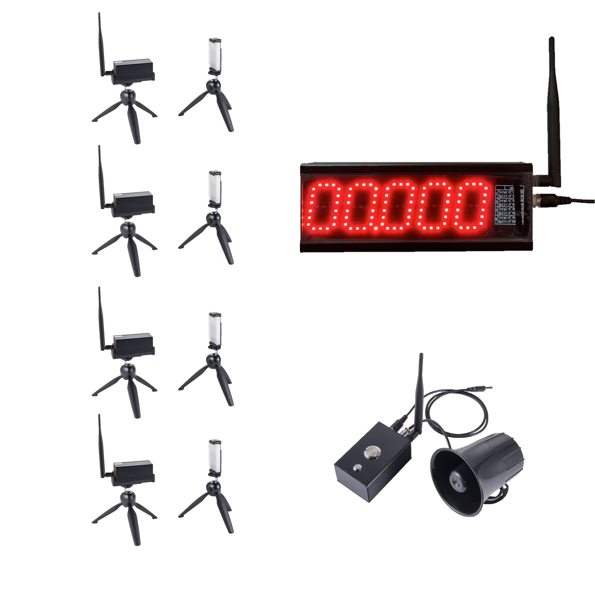 Fengquan S007 Multi-Point And Function Digital Laser Timer Stopwatch For 40-60 Yard Dash Lap Timing System Transponder