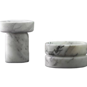 Faith Stone High Class Marble Candle Holder Candlestick Holder Luxury Home Decoration Marble Crafts