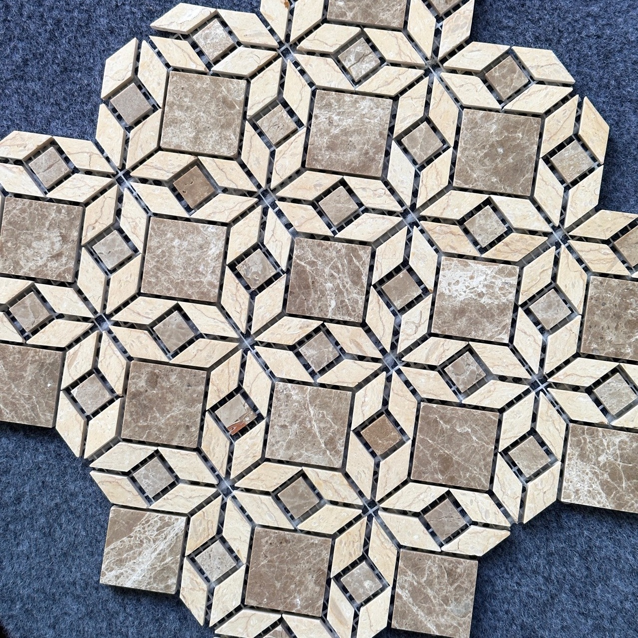 Faith Stone Best Price Luxury Background Waterjet Pattern Villa Home Decorative Wall Floor Mosaic Tiles