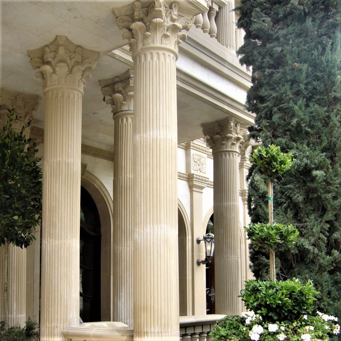 High end stone outdoor decorative pillar gate pillar design stone granite gate pillars