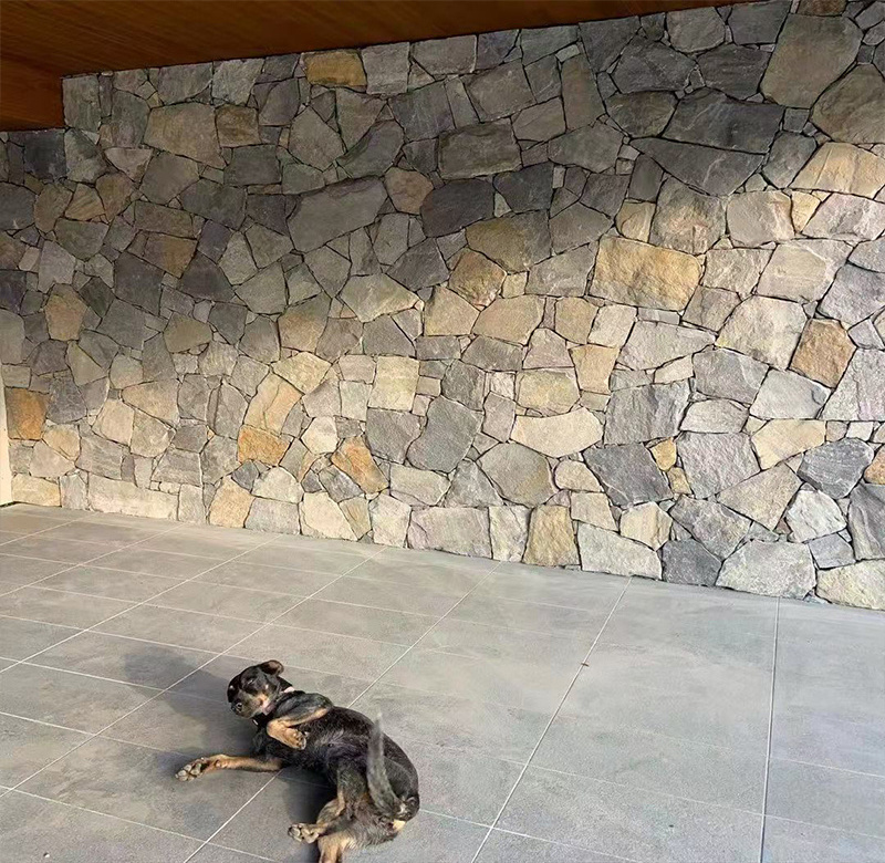 Customized Natural Blue Quartzite Dry Stack Factory Stone Veneer Culture Exterior Slate Stone Wall Cladding