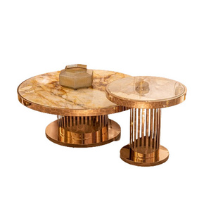 Faith Stone Best Looking Luxury Round Marble Coffee Table Living Room Table