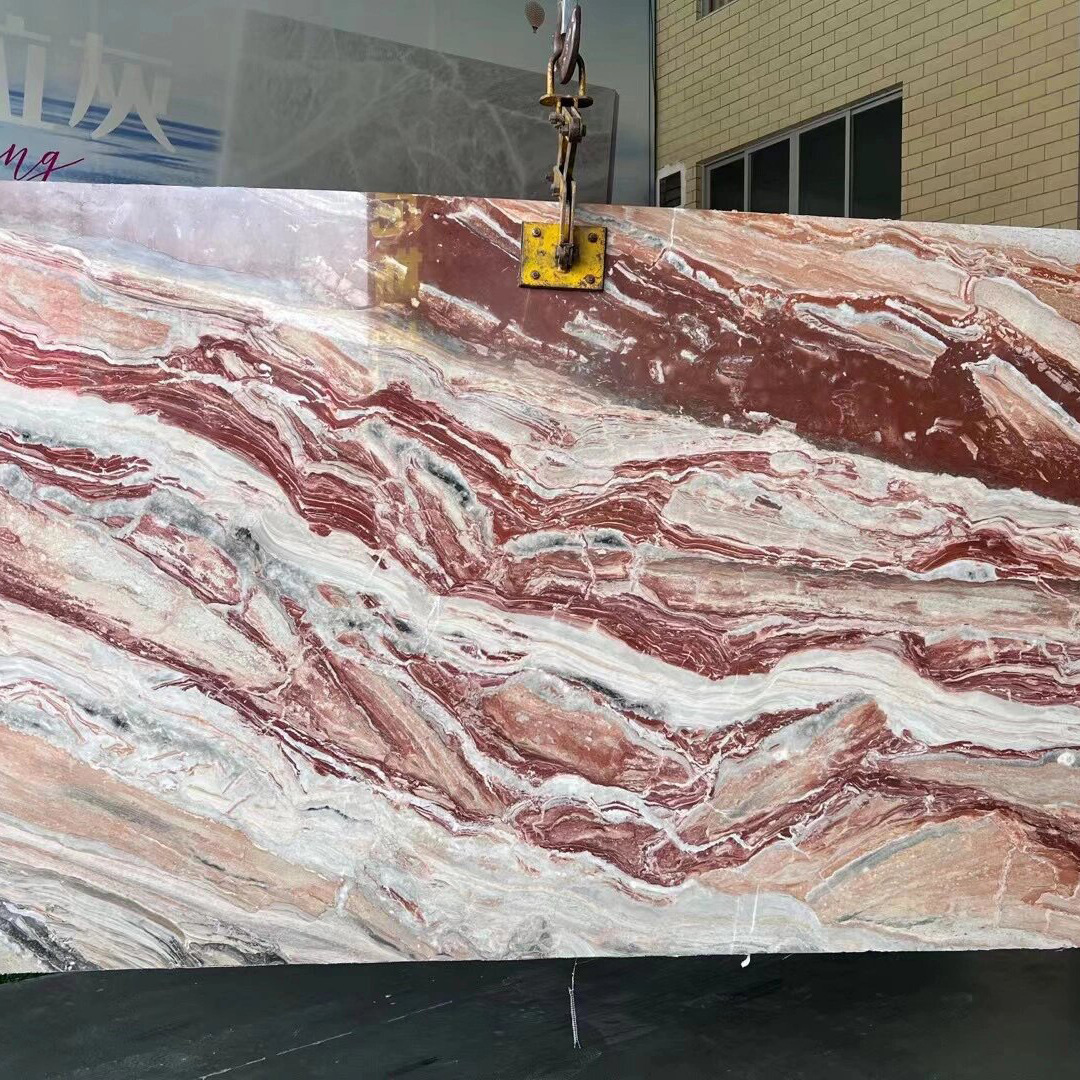 Faith Stone High Quality Natural Monica Red Marble Slabs Marble Countertops Marble Top Office Table Design