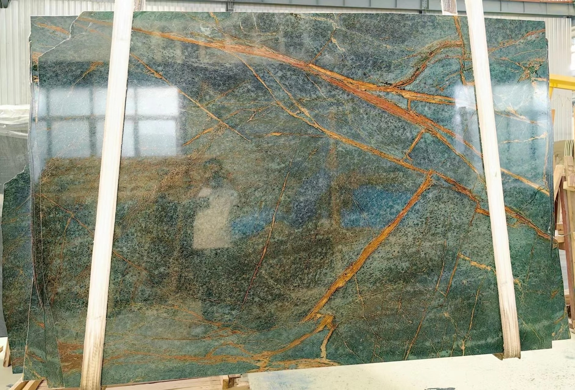 Faith Stone Polished Green Marble Slabs For Luxury house decorations