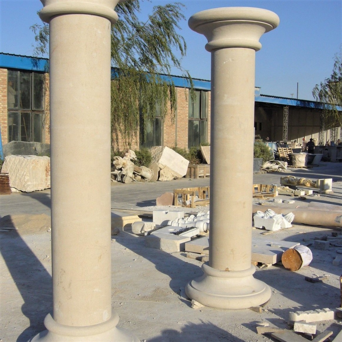 High end stone outdoor decorative pillar gate pillar design stone granite gate pillars