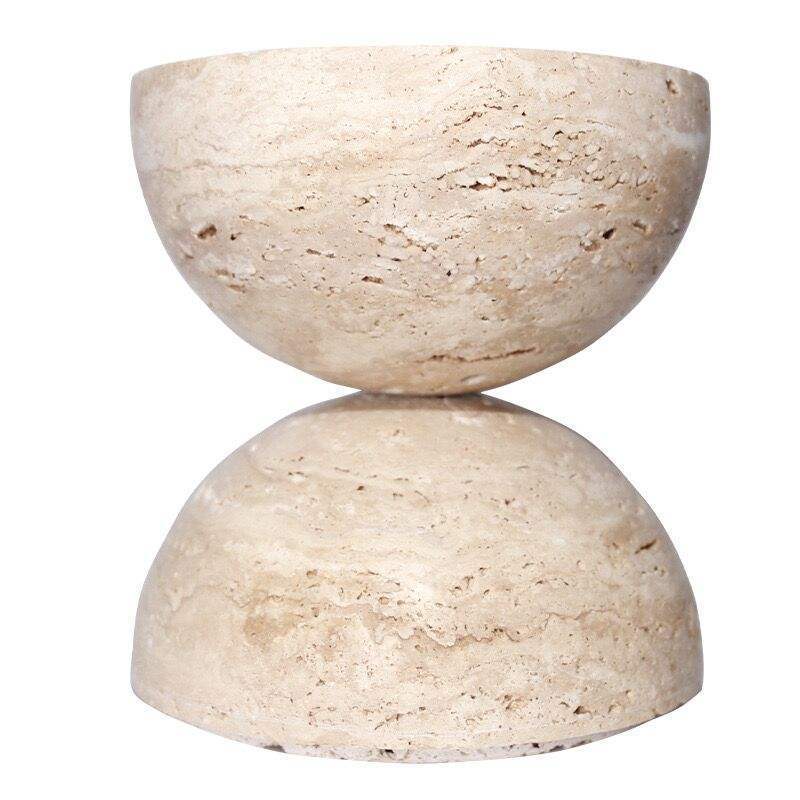 Faith Stone Best Price Beige Travertine Marble Incense Burner 10cm*10cm Size