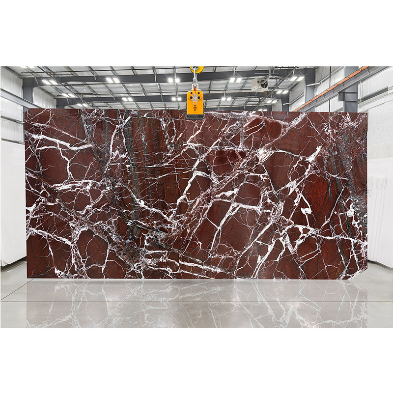 Customized high quality Red Breccia Vino Marble Slab 3/4