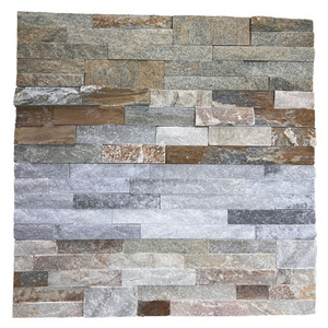 Faith Stone Customized Natural Stone Veneer Wall Cladding Exterior Wall Slate Culture Stone Fireplace Panels